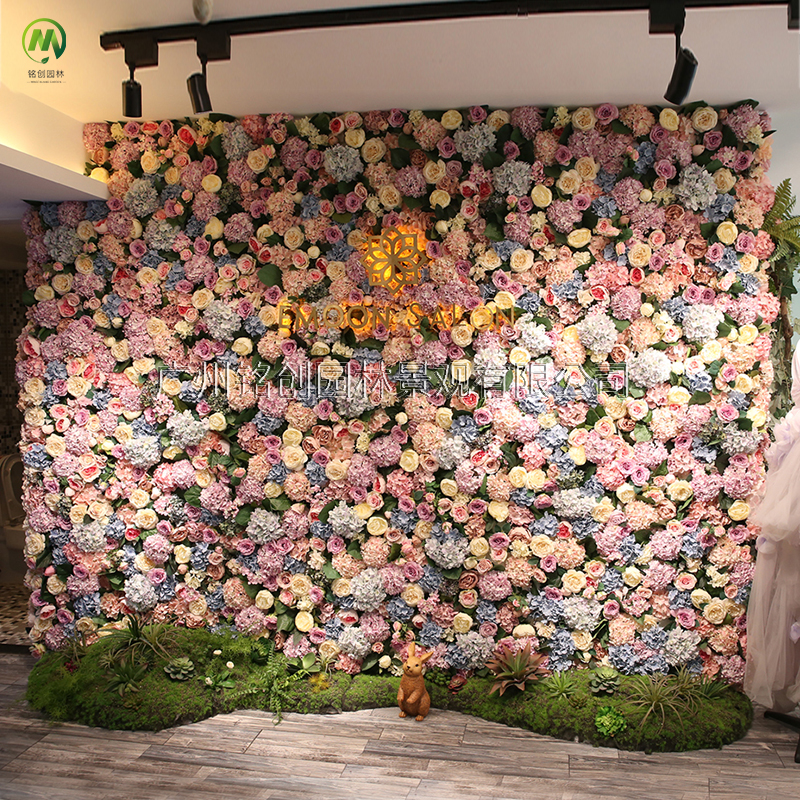 室内仿真花墙