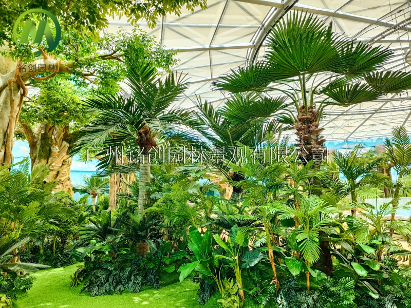 临沂极地海洋王国仿真树营造热带雨林案例